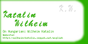 katalin wilheim business card